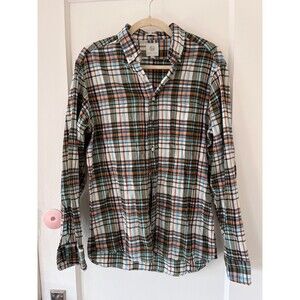 Men's Taylor Stitch Long Sleeve Multicolored Plaid Button Up Shirt Size 40